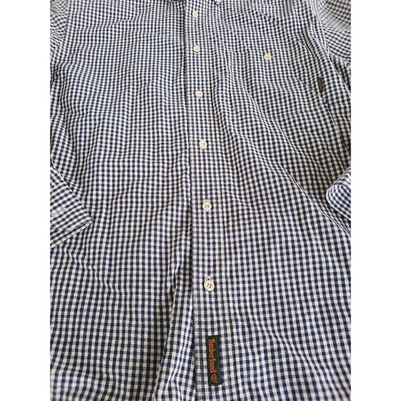 Timberland mens green check button front casual dress shirt with collar size M - Picture 2 of 13